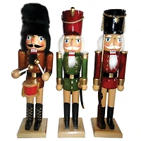 Santa's Workshop 14" Natural Wood Nutcracker Set, 3ct.