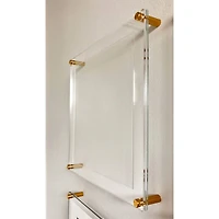 Wexel Art 12'' x 12'' Acrylic Floating Frame for Album Covers with Gold Hardware