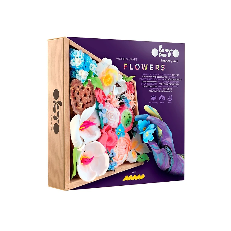 OKTO DIY Wood & Craft Romance Flowers Clay Kit