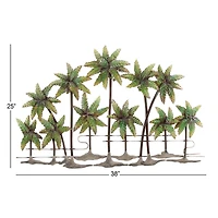 38" Green Palm Trees Wall Décor