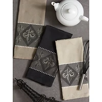 DII® Fleur De Lis Jacquard Dishtowel Set
