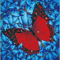 Diamond Dotz® Intermediate Flutter by Red with Frame Diamond Painting Kit