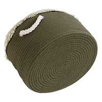 Honey Can Do Olive Nesting Cotton Rope Baskets with Fringe Set