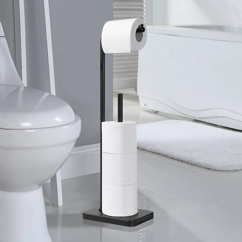 SunnyPoint Toilet Paper Holder with Rectangle Base