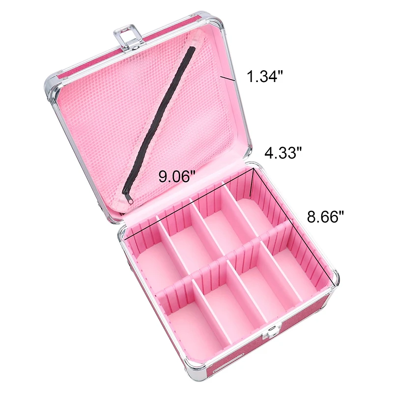 Vaultz Pink Bling Divided Storage Box