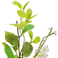 25" Green & Gold Hydrangea & Fern Golden Ring Wreath