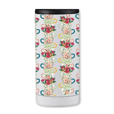 Stacked Teacup Pattern 12oz. Koozie