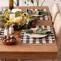 DII® Heavyweight Check Fringed Cotton Placemats