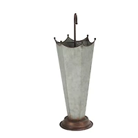 Gray Metal Farmhouse Umbrella Holder