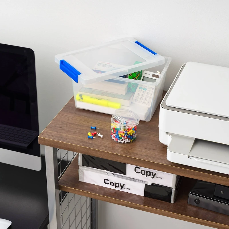 Iris® 4.3 qt. Clear Latching Storage Totes, 6 Ct.