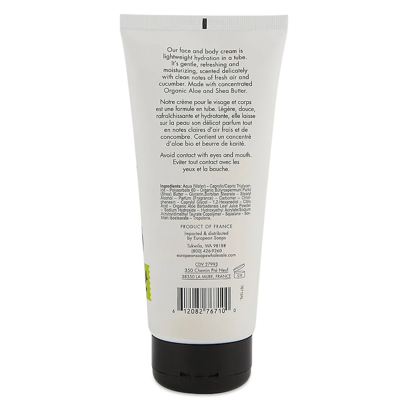European Soaps Aloe Face & Body Cream, 200mL