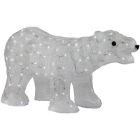 28" Lighted Commercial Grade Acrylic Polar Bear Christmas Display Decoration