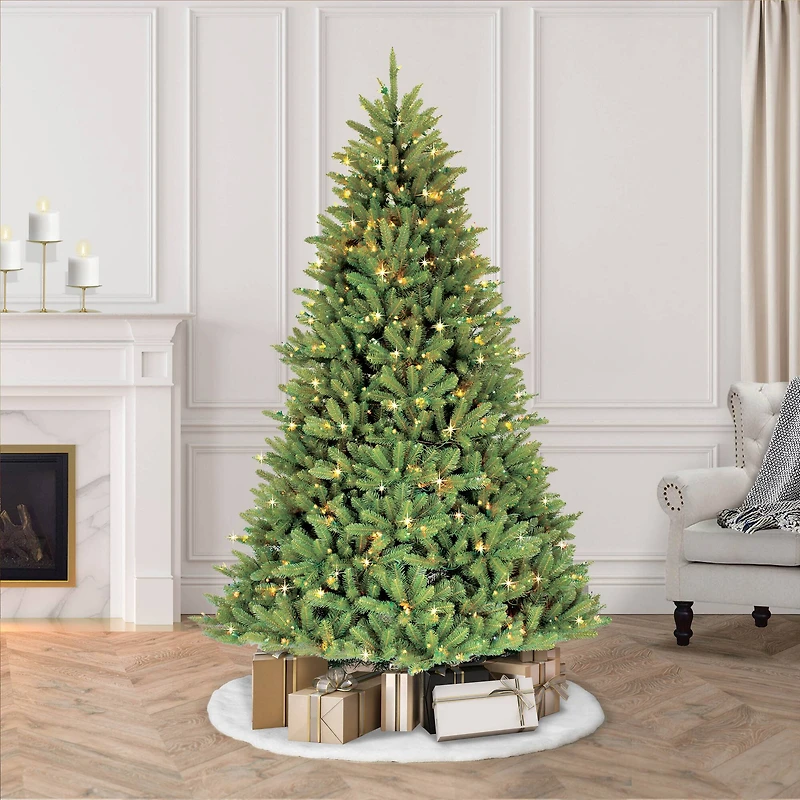 9ft. Pre-Lit Fraser Fir Artificial Christmas Tree, Clear Lights