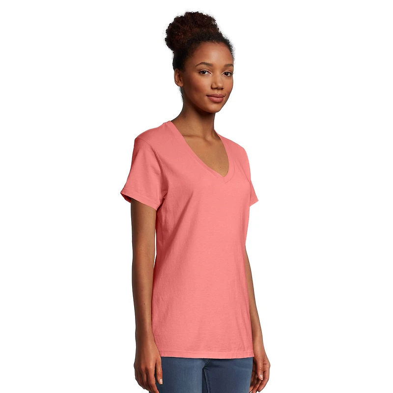 Hanes ComfortWash Garment-Dyed V-Neck Women's T-Shirt
