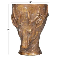 Bronze Polystone Traditional Planter, 14" x 10" x 10"