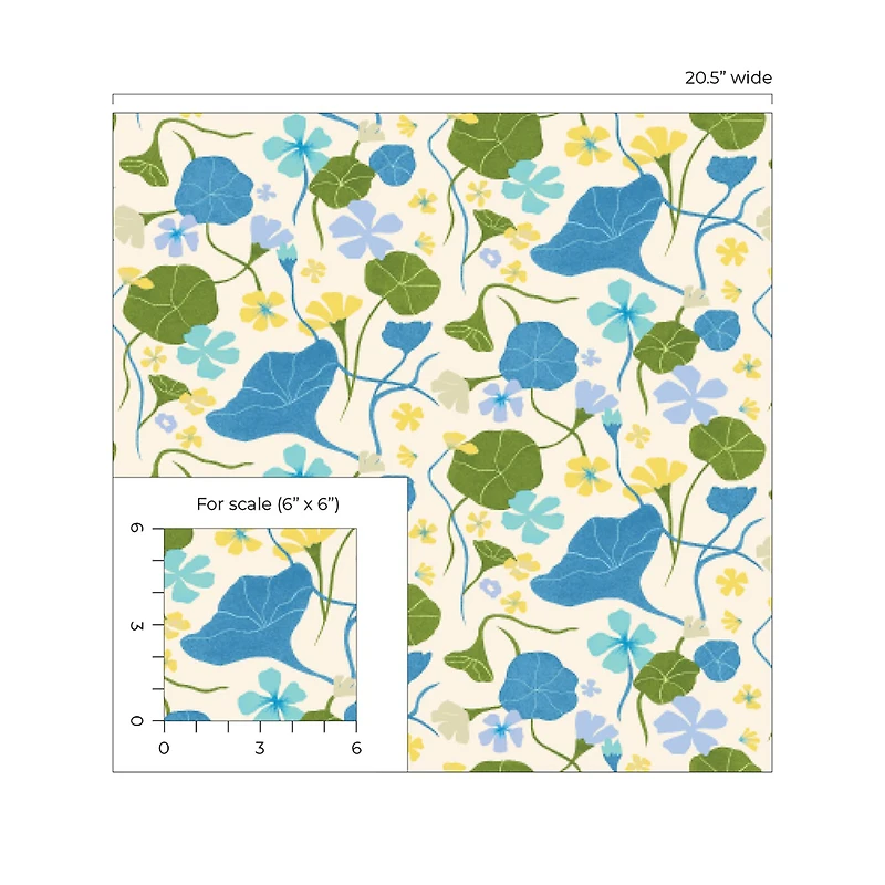 Elana Gabrielle Nasturtiums Floral Peel & Stick Wallpaper