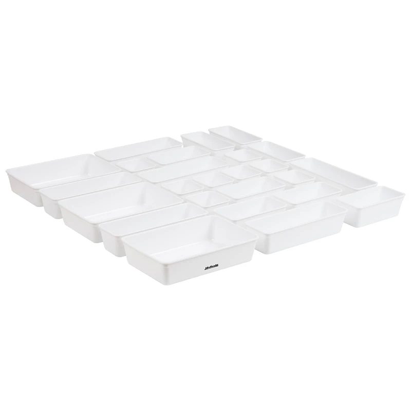 Mind Reader 25-Piece Drawer Organizer Set, Storage Trays