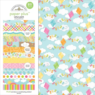 Doodlebug Spring Paper Plus Value Pack, 12" x 12"
