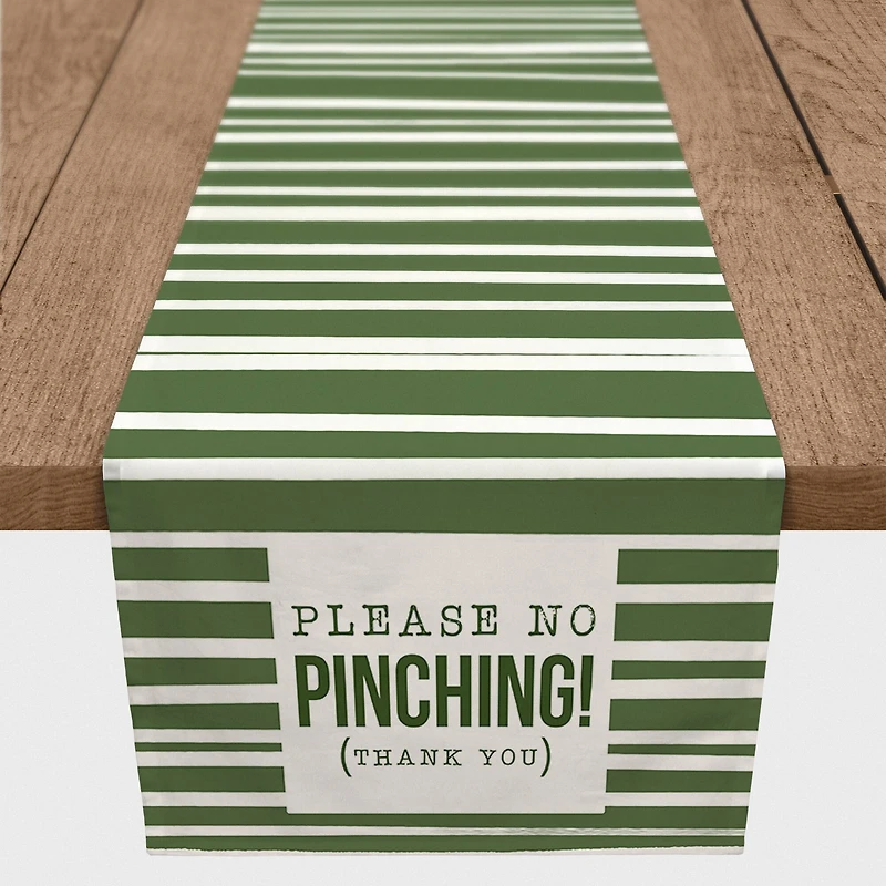 Please No Pinching Stripes 2 16" x 90" Poly Twill Table Runner