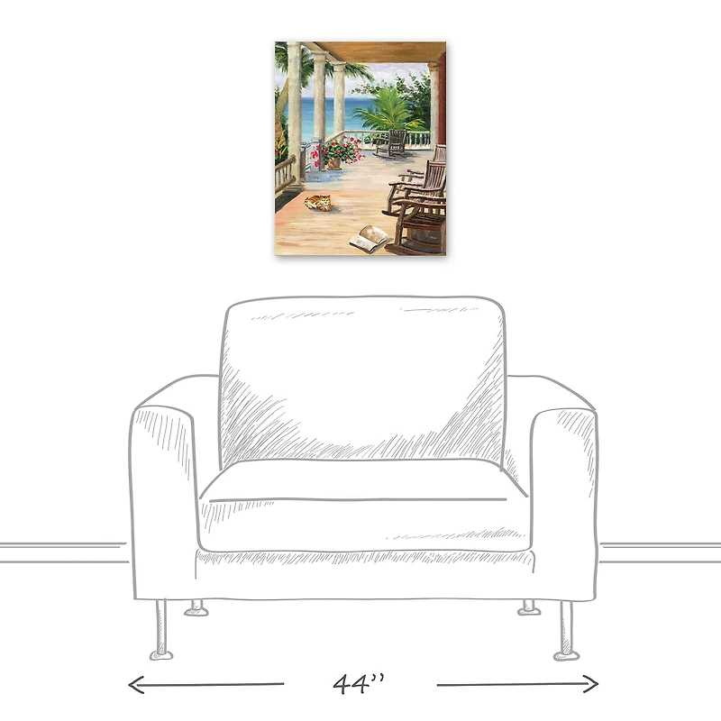 Porch Sitting 16" x 20" Canvas Wall Art