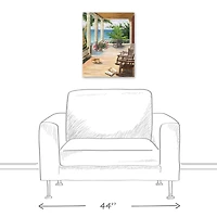 Porch Sitting 16" x 20" Canvas Wall Art
