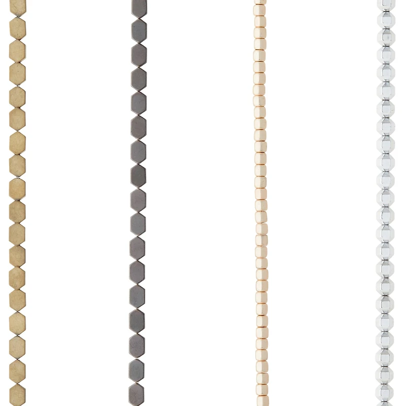 12 Packs: 4 ct. (48 total) Metallic Hematite Mix Beads by Bead Landing™