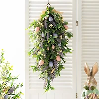 Glitzhome® 28" Easter Egg & Lavender Teardrop