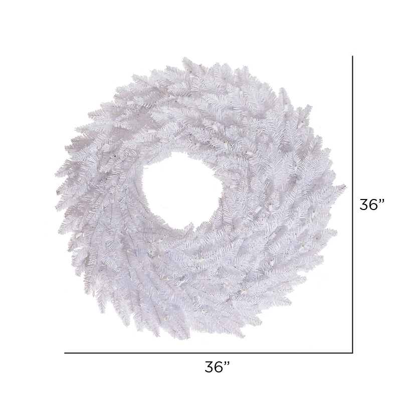 36" White Fir Christmas Wreath