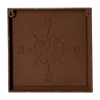 Set of 4 White Metal Coastal Wall Decor, 12" x 12"