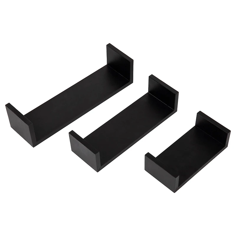 Mind Reader Floating Shelf Set with Invisible Brackets