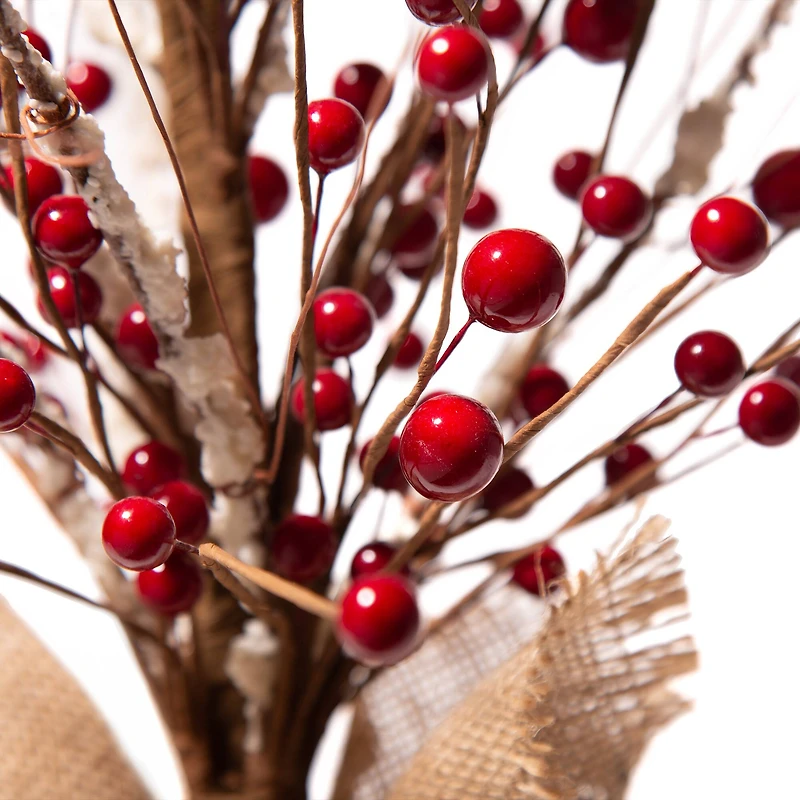 Glitzhome® Christmas Red Berry Table Tree