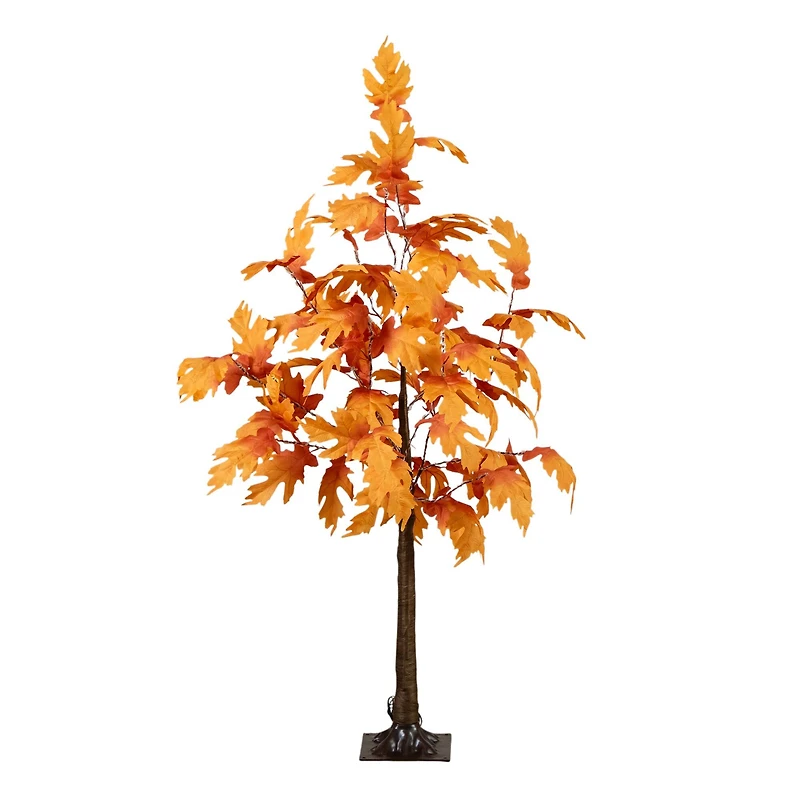 4ft. Pre-Lit Autumn Maple Artificial Fall Tree with 180 Warm White LED Lights