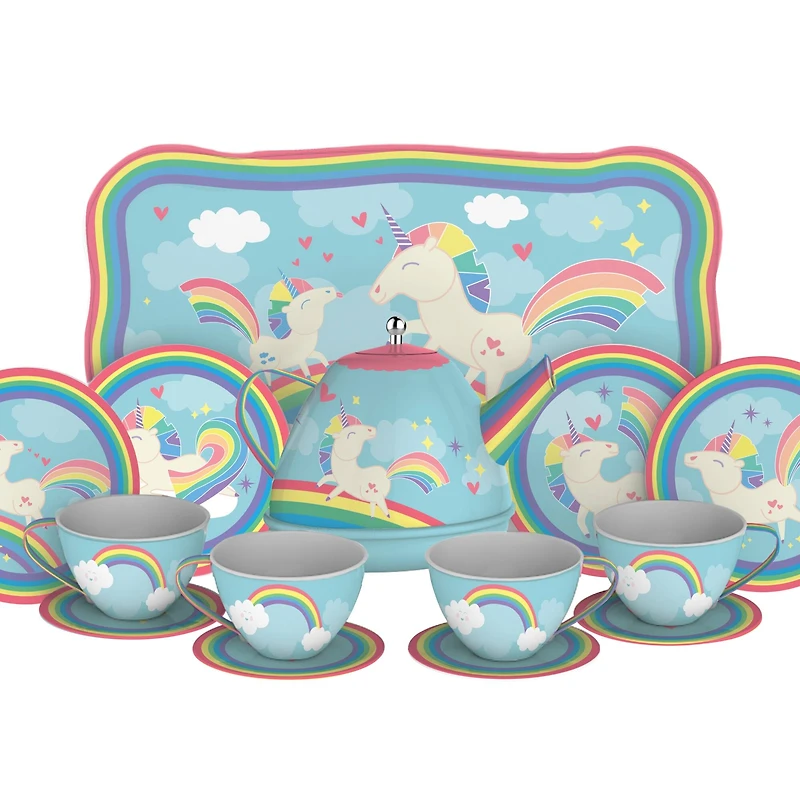 Schylling Unicorn Tin Tea Set