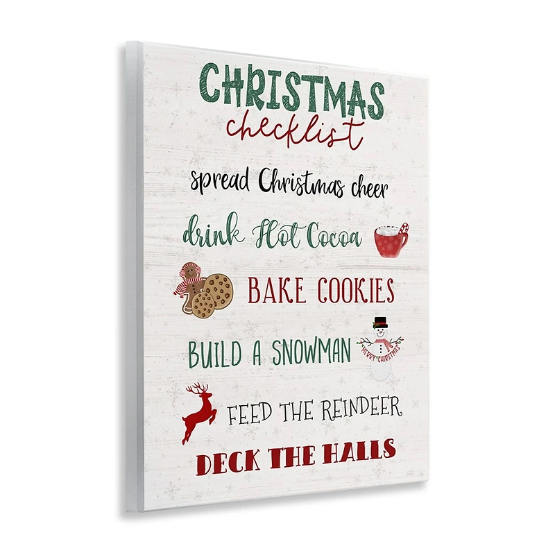 Stupell Industries 14"x 11" Rustic Christmas Checklist Wall Plaque