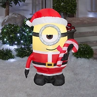 3.5ft. Airblown® Inflatable Christmas Minion Stuart Licking Candy Cane