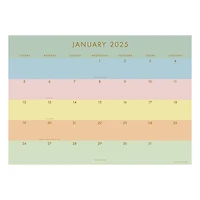TF Publishing Medium 2025 Super Stripe Monthly Blotter Desk Pad Calendar