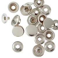 12 Packs: 7 ct. (84 total) Silver Heavy Duty Snaps by Loops & Threads™
