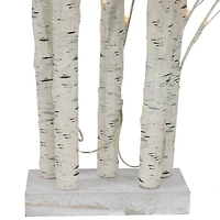 4ft. Pre-Lit White Birch Twig Tree Cluster Christmas Decoration, Warm White LED Lights
