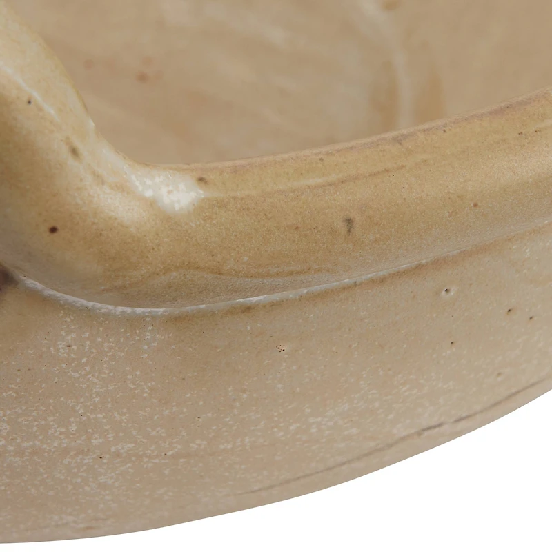 Hello Honey® Tan Reactive Glaze Stoneware Serving Bowl with Handles