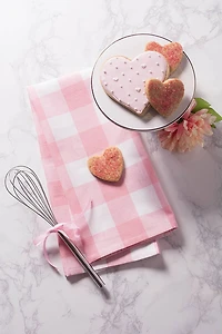 DII® Pink Buffalo Check Dishtowels, 3ct.