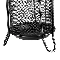 Mind Reader Black Round Metal Mesh Umbrella Stand