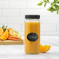 JoyJolt® 16oz. Reusable Glass Juice Bottles with Lids