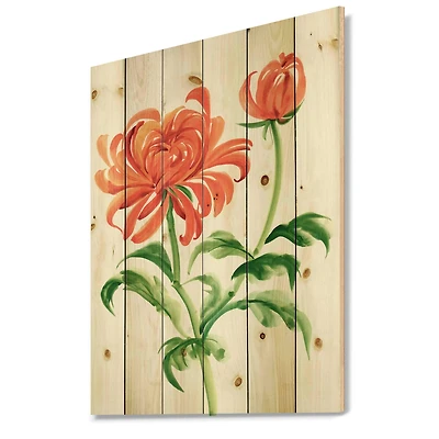 Designart - Vintage Chrysanthemum Flower