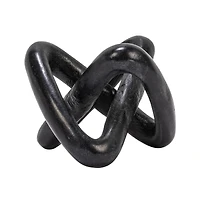 Hello Honey® 3.5" Black Modern Decorative Marble Link Knot