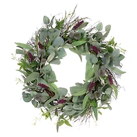 24" Spring Lavender & Thistle Wreath