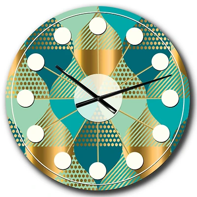 Designart 'Luxury Retro Drops Ii Mid-Century Modern Wall Clock