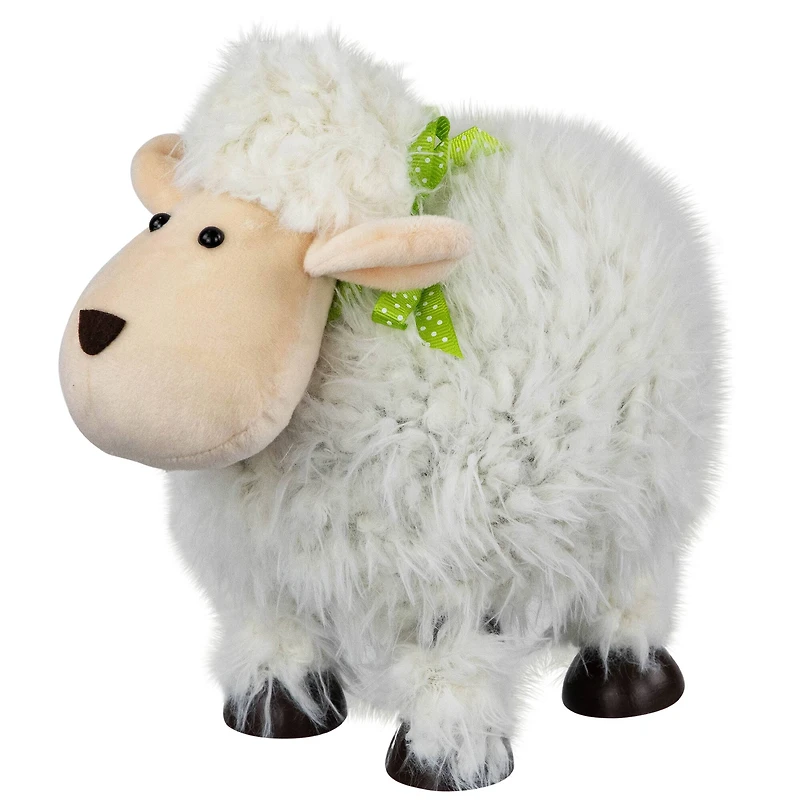 8.25" White Bouncing Sheep Easter Figure