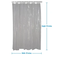 Bath Bliss PEVA Shower Curtain Liner