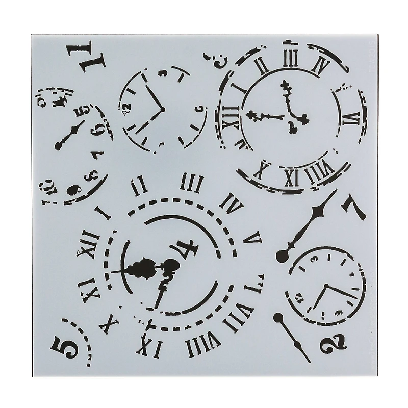 The Crafter's Workshop Time Travel Stencil, 6" x 6"