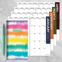 2026-2027 Tie Dye Small Monthly Pocket Planner